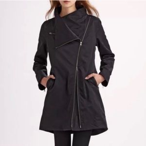 Eileen Fisher Black Asymmetrical Zip Jacket